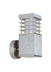 Heitronic, LED Wandleuchte &raquo;La Mer&laquo; E27 1 Stk. Wandlampe, Au&szlig;enlampe, aus echtem Granit, seewasserbest&auml;ndig, grau, 1, grau
