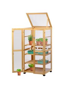 Dobar, Anzuchttopf &raquo;Dome&laquo; gro&szlig;er Anzuchtschrank aus FSC -zertifiziertem Kiefernholz, Natur, Holzwerkstoff, B/H/T: 52 cm x 110 cm x 56 cm, Natur