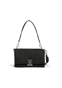 Tommy Hilfiger, Damen, Umh&auml;ngetasche &raquo;TH HER MED CROSSOVER NYLON SV&laquo;, Damen Tragetasche, Abendtasche, Clutch mit edlem TH-Steckverschluss, schwarz, 