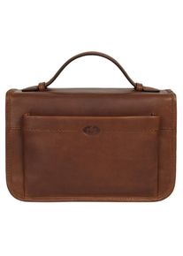 Pike Pik&eacute;, Damen, Kulturbeutel echt Leder, braun, braun, Breite 24 cm x H&ouml;he 15 cm x Tiefe 10 cm