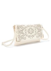 Vivance, Damen, Umh&auml;ngetasche &raquo;Clutch&laquo; Abendtasche, Minibag, Handtasche, Schultertasche, Crossbody Bag VEGAN, hellbeige, hellbeige, Als Clutch oder 