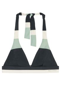 Marc O'Polo Marc O'Polo, Damen, Triangel-Bikini-Top &raquo;Summer Stripes&laquo; mit modernem Farbblockdesign, dark navy blockstripe, L - N-Gr, Damenbikinioberteil von Marc 