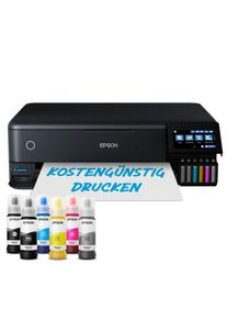 Epson, Fotodrucker &raquo;EcoTank ET-8550&laquo;, schwarz, Beidseitiger Druck, LC-Display (Farbe, Touchscreen)