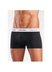 Calvin Klein Underwear, Herren, Trunk &raquo;Low Rise Trunk 3 PACK&laquo; 3 Stk. mit wei&szlig;em Webbund, grau-meliert, schwarz, wei&szlig;, L (7) - 3 Stk., CK Low Rise 