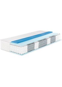 f.a.n. fan, Taschenfederkernmatratze &raquo; Boxspringmatratze m. Thermogelauflage&laquo; 33 cm hoch 1-tlg., 1 Stk. tlg. mit integriertem Gel-Topper, wei&szlig;, Bezug: 60% 