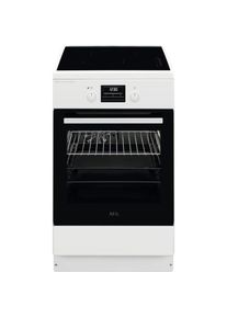 AEG, Induktions-Standherd &raquo;CIB56494BW 943005695&laquo; mit FlexiRunners &ndash; Teilauszug (2 Paar) Dampfzufuhr, AirFry-Funktion, 8 Beheizungsarten, Timer, inkl. 