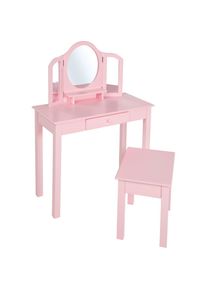Roba , Schminktisch &raquo;Schmink und Frisiertisch mit Hocker&laquo; mit Hocker, rosa, B/H/T: 68 cm x 106 cm x 32 cm, rosa
