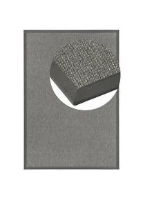 Dekowe, Teppich &raquo;Basic S2 Twill&laquo; rechteckig 10 mm H&ouml;he meliert, Sisaloptik, mit Bord&uuml;re, In- und Outdoor geeignet, platinfarben, Kunstfaser, B : 80 cm