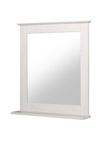 Welltime, Badspiegel &raquo;Venezia Landhaus/Sund&laquo; Badm&ouml;bel, Breite 58 cm, Rahmen aus Massivholz, wei&szlig;, B/H/T: 58 cm x 65,4 cm x 12 cm, wei&szlig;