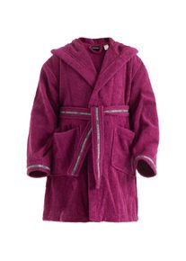 Bruno Banani, Herren, Kinderbademantel &raquo;Danny, Ideal f&uuml;r Zuhause, Schwimmbad oder im Urlaub&laquo; 1 Stk. mit Logostreifen, aus 100% Baumwolle, beere, 104/