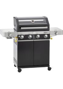 R&ouml;sle R&Ouml;SLE, Gasgrill &raquo;BBQ-Station VIDERO, 25524&laquo; G4-S Schwarz, 4 Brenner, extra Primezone und Seitenbrenner, VARIO+, schwarz,