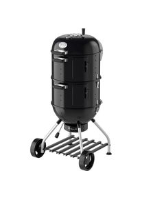 R&ouml;sle R&Ouml;SLE, Smoker &raquo;Kugelgrill No.1/F50-S, 25009&laquo; mit zwei Smoker-Ringen oder als Mini-Kugelgrill, 2x &Oslash; 50 cm, schwarz,