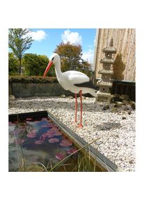 Ubbink, Teichfigur &raquo;Storch&laquo; H: 87 cm, natur, Kunststoff, B/H/T: 87 cm, natur