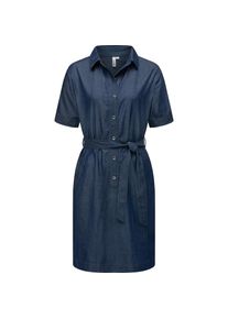 Ragwear, Damen, Jeanskleid &raquo;Jeanskleid Rozyna Denim&laquo;, Dark Blue Denim, N-Gr, XS - N-Gr, Dark Blue Denim, Elegantes Damen Midikleid mit Haifisch-Kragen