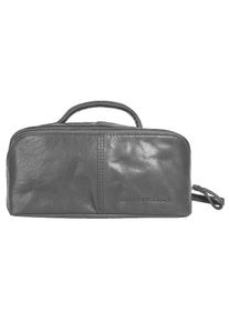 SPIKES & SPARROW Spikes & Sparrow, Damen, Kulturbeutel echt Leder, schwarz, schwarz, Breite 24 cm x H&ouml;he 11 cm x Tiefe 11 cm