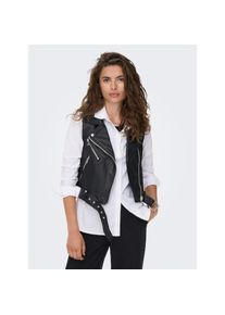 Only, Damen, Lederimitatweste &raquo;ONLVERA FAUX LEATHER WAISTCOAT OTW NOOS&laquo;, Black, S, Black, Bikerweste von Only