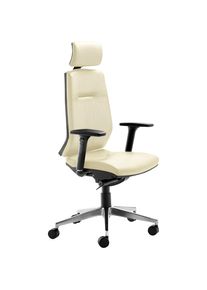 mayer Sitzm&ouml;bel Mayer Sitzm&ouml;bel, Chefsessel &raquo;Drehstuhl myCONTRACT LINE&laquo; () R&uuml;ckenh&ouml;he 7-fach verstellbar, verstellbare Kopfst&uuml;tze, wollwei&szlig; + Aluminium/Schwarz, 