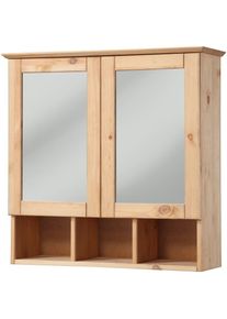 Welltime, Spiegelschrank &raquo;Landhaus Sylt&laquo; Breite 62, 5 cm, aus Massivholz, natur, Massivholz, B/H/T: 62,5 cm x 62 cm x 22 cm, natur