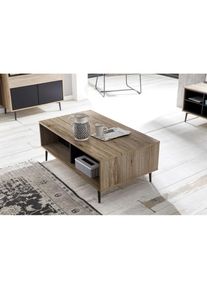Sit, Couchtisch &raquo;Wohnzimmertisch Mailbox &ndash; Scandi‐Low Couch‐Tisch MDF mit Metallbeinen&laquo; MDF‐Couchtisch mit glatter Dekorfolie & stabilem Metallgestell