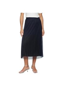 s.Oliver BLACK LABEL, Damen, Midirock aus plissiertem Mesh, BLUE, 40, BLUE, Rock von s.Oliver BLACK LABEL