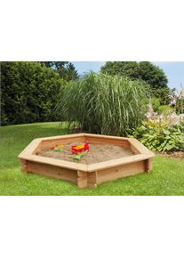Konifera, Sandkasten BxTxH: 175x175x30 cm, natur, Holzwerkstoff,