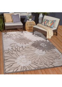 Sanat, Teppich &raquo;Floral 2 Outdoor&laquo; rechteckig 6 mm H&ouml;he In- und Outdoor geeignet, Blumen, Balkon, Terrasse, Au&szlig;enbereich, beige, Kunstfaser, B : 60 cm 
