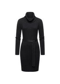 Ragwear, Damen, Sweatkleid &raquo;Sweatkleid Miyya&laquo;, Black23, N-Gr, XL - N-Gr, Black23, Warmes Winterkleid in Strick-Optik mit breitem Rollkragen