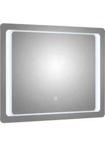 Saphir, Badspiegel &raquo;Quickset Spiegel inkl. LED-Beleuchtung und Touchsensor, 90 cm breit&laquo; Fl&auml;chenspiegel rechteckig, 12V LED, 20 Watt, Wandspiegel, 