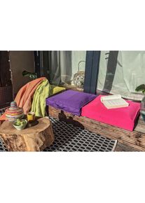 HOCK H.O.C.K., Sitzkissen &raquo;Classic Uni&laquo; 50/50 cm, lila + unifarben, Polyacryl (dralon ), B/L: 50 cm x 50 cm - 1 Stk.