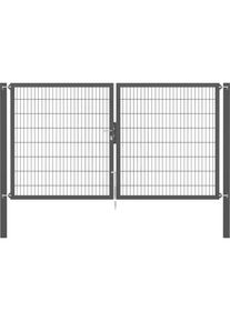 Alberts, Zaundoppelt&uuml;r &raquo;Flexo Plus&laquo; anthrazit, verschiedene Abmessungen, anthrazit, Stahl, B/H: 300 cm x 160 cm, anthrazit