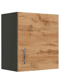 KOCHSTATION, H&auml;ngeschrank &raquo;KS-Mali&laquo;, wotaneiche/graphit, B/H/T: 50 cm x 57 cm x 34 cm, wotaneiche/graphit