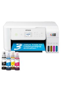 Epson, Multifunktionsdrucker &raquo;EcoTank ET-2876&laquo;, Wei&szlig;, Kunststoff, Beidseitiger Druck, Display