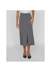 Vila, Damen, Maxirock &raquo;VIVARONE HW LONG SKIRT - NOOS&laquo;, Medium Grey Melange, 42, Medium Grey Melange, Kn&ouml;chellanger Rock von Vila