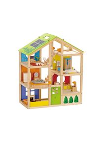 HAPE, Puppenhaus &raquo;Vierjahreszeiten&laquo; inkl. Puppenm&ouml;bel, bunt, Puppenhaus