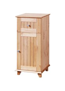 Welltime, Unterschrank &raquo;Venezia Landhaus&laquo; Badm&ouml;bel, aus massiver Kiefer, 1 T&uuml;r, 1 Schublade, Breite 33 cm, natur, Massivholz, B/H/T: 33 cm x 75,4 cm x