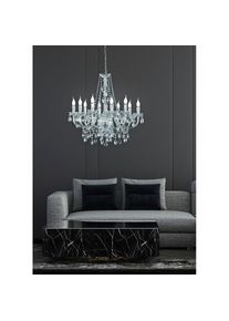 REALITY LEUCHTEN, Kronleuchter &raquo;L&uuml;ster&laquo; E14 H&auml;ngeleuchte, Pendellampe, Pendelleuchte, Leuchtmittel tauschbar, kristallwei&szlig;, 10, kristallwei&szlig;