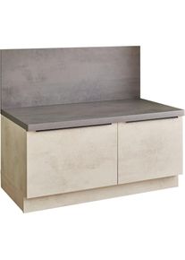 BASIC by Balculina, Unterschrank &raquo;Sanibel K&uuml;chenschrank, K&uuml;chensitzbank BxHxT 110x94x60&laquo; 1 Stk. tlg. Breite 110cm, Melaminbeschichtung, 2 Ausz&uuml;ge, als