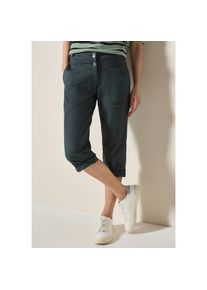 Cecil, Damen, Caprihose &raquo;Style New York&laquo; Sommerhose mit Knopfdetails am Bund, slate khaki, 33 - N-Gr, Damenhose von Cecil