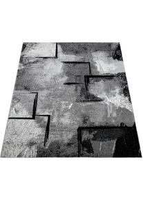 Paco Home, Teppich &raquo;Mondial 103&laquo; rechteckig 13 mm H&ouml;he Kurzflor, modernes abstraktes Design, grau, Polypropylen, B : 200 cm 1 Stk. - 13 mm