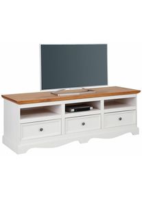 Home Affaire, Lowboard &raquo;Melissa&laquo; Kommode, Breite 160 cm, wei&szlig;/honigfarben, wei&szlig;/honigfarben, FSC -zertifiziertes massives Kiefernholz