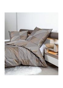 Janine, Bettw&auml;sche &raquo;87065 J. D., Mako-Satin aus 100 % Baumwolle&laquo; 2 Stk. tlg., taupe, Mako-Satin, Obermaterial: 100% Baumwolle, B/L: 140 cm x 200 cm - 