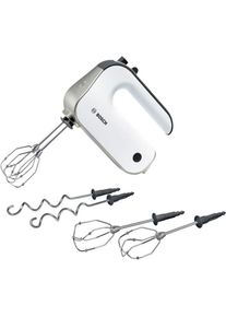 Bosch, Handmixer &raquo;Styline MFQ4835DE, 2x R&uuml;hrbesen, Knethaken Edelst., 5 Stufen, wei&szlig;&laquo; 575 W Turbotaste, ergon. Soft-Touch-Griff, Made in Europe, wei&szlig;/