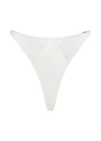Dorina, Damen, String &raquo;Lyra Satin&laquo; Schn&uuml;rdetails vorn, Spitze, Riemchendetail an beiden Seiten, IVORY, M, IVORY, String LYRA-SATIN von Dorina