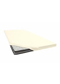 Janine, Spannbettlaken &raquo;TOPPER 5001&laquo; mit Rundumgummizug, natur, Jersey-Elasthan, Obermaterial: 95% Baumwolle, 5% Elasthan,