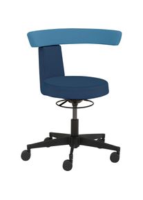 mayer Sitzm&ouml;bel Mayer Sitzm&ouml;bel, Drehhocker &raquo;Funktionsdrehhocker 1263&laquo; 1 Stk. tlg., Dunkelblau/Hellblau, 100% post-consumer recyceltes Polyester, B/H/T: 64 cm x 69 cm