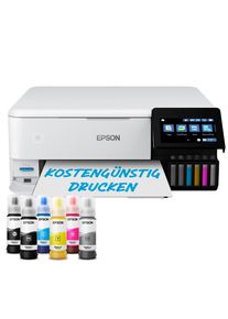 Epson, Tintenstrahldrucker &raquo;EcoTank ET-8500&laquo;, wei&szlig;, Beidseitiger Druck, Display