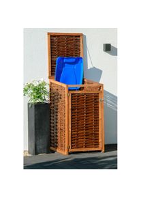 Dobar, M&uuml;lltonnenbox 240l, BxTxH: 70x83x132 cm, braun/dunkelbraun, Holzwerkstoff, braun/dunkelbraun