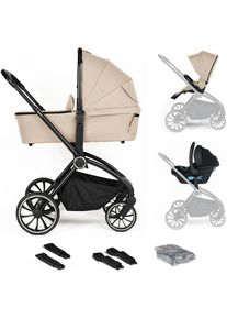 BABYGO, Kombi-Kinderwagen &raquo;Harmony 3in1&laquo; inkl. Babyschale mit Adaptern, beige,
