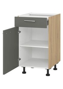 KOCHSTATION, Unterschrank &raquo;"KS-Scafa" mit Schubkasten und einem Einlegeb&ouml;den&laquo; in verschiedenen Breiten, wahlweise T&uuml;ranschlag rechts oder links, 