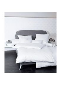 Janine, Bettw&auml;sche &raquo;Colors 31001, Mako-Satin, unifarben&laquo; 2 Stk. tlg., wei&szlig;, Mako-Satin, Obermaterial: 100% Baumwolle, B/L: 140 cm x 220 cm - 1 Stk., 